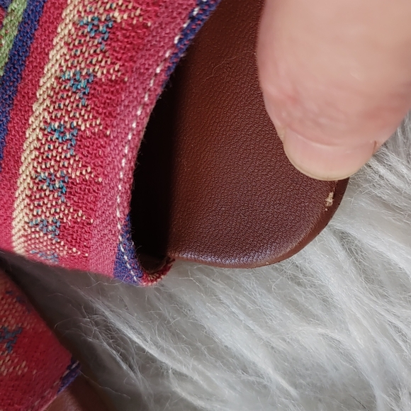 ❤️ Aztec pattern chunky Bohemian heels size 7 - Picture 9 of 9